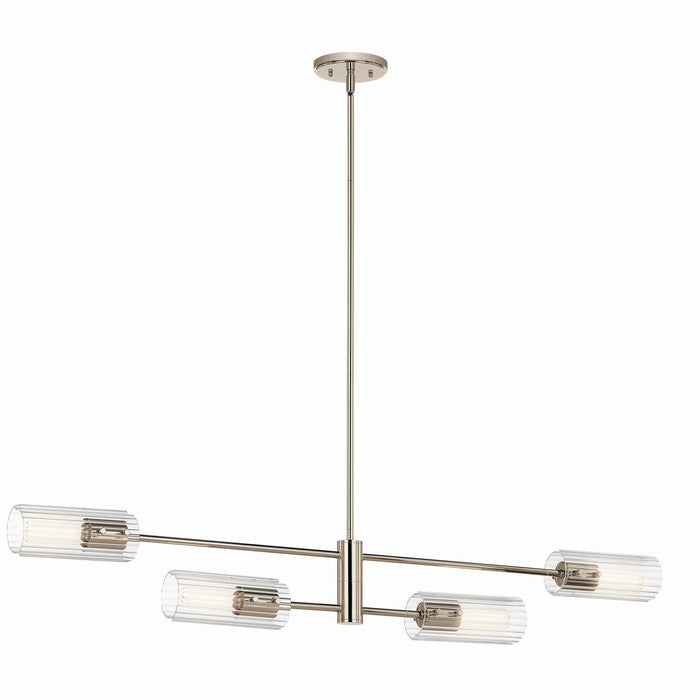 Myhouse Lighting Kichler - 52681PN - Four Light Linear Chandelier - Velestino - Polished Nickel