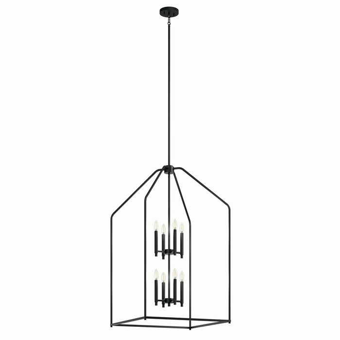 Myhouse Lighting Kichler - 52724BK - Eight Light Foyer Pendant - Madden - Black