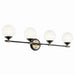 Myhouse Lighting Kichler - 55173BKCPZ - Four Light Vanity - Benno - Black