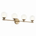 Myhouse Lighting Kichler - 55173CPZ - Four Light Vanity - Benno - Champagne Bronze