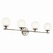 Myhouse Lighting Kichler - 55173PN - Four Light Vanity - Benno - Polished Nickel