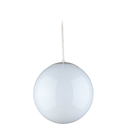 Myhouse Lighting Visual Comfort Studio - 6024-15 - One Light Pendant - Leo - Hanging Globe - White