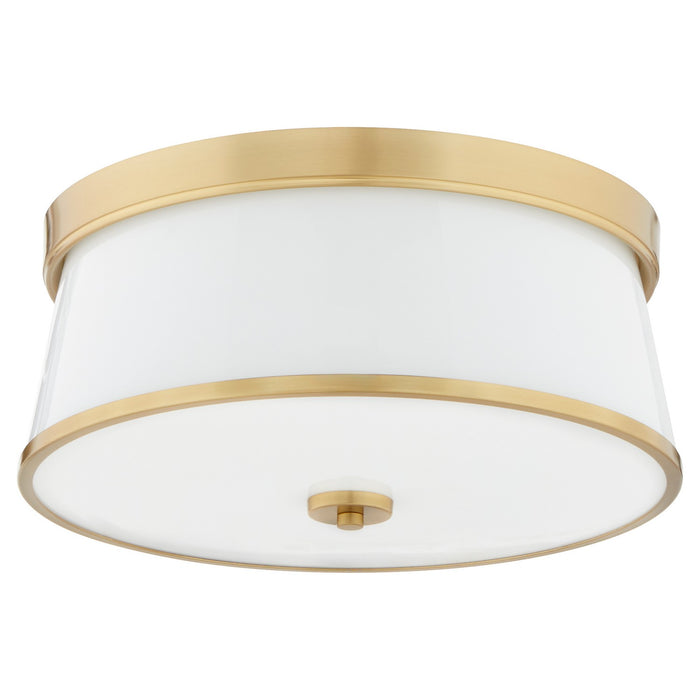 Myhouse Lighting Quorum - 3203-16-80 - Three Light Ceiling Mount - Weir - Aged Brass