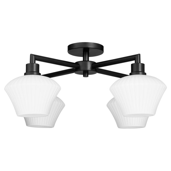 Myhouse Lighting Quorum - 3221-26-59 - Four Light Flush Mount - Cassini - Matte Black