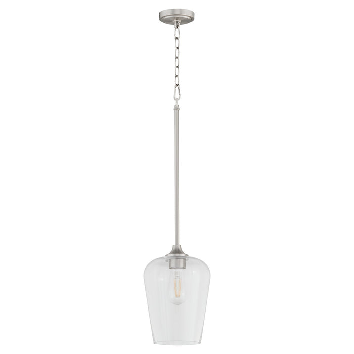 Myhouse Lighting Quorum - 3313-65 - One Light Pendant - Raymond - Satin Nickel