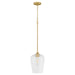 Myhouse Lighting Quorum - 3313-80 - One Light Pendant - Raymond - Aged Brass