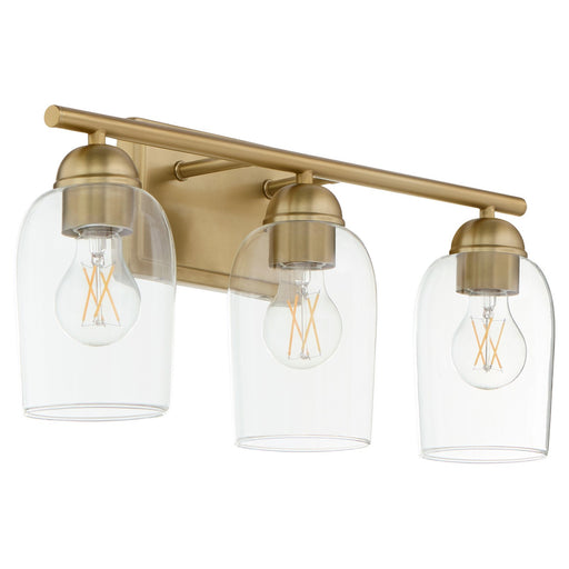 Myhouse Lighting Quorum - 5112-3-80 - Three Light Vanity - Wallinger - Aged Brass