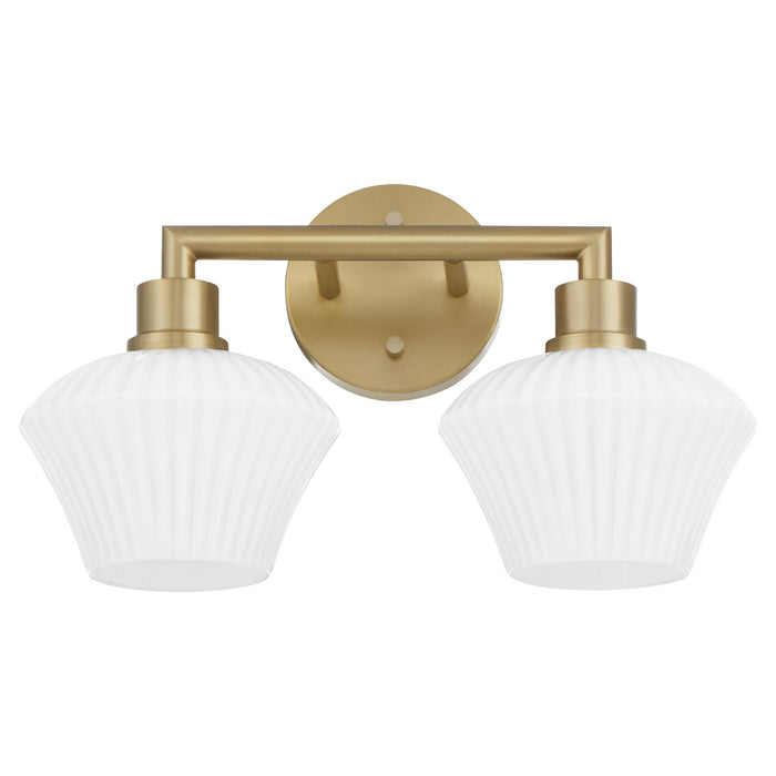 Myhouse Lighting Quorum - 5221-2-80 - Two Light Vanity - Cassini - Aged Brass