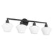 Myhouse Lighting Quorum - 5221-4-59 - Four Light Vanity - Cassini - Matte Black