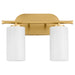 Myhouse Lighting Quorum - 5228-2-80 - Two Light Vanity - Belinder - Aged Brass