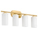 Myhouse Lighting Quorum - 5228-4-80 - Four Light Vanity - Belinder - Aged Brass