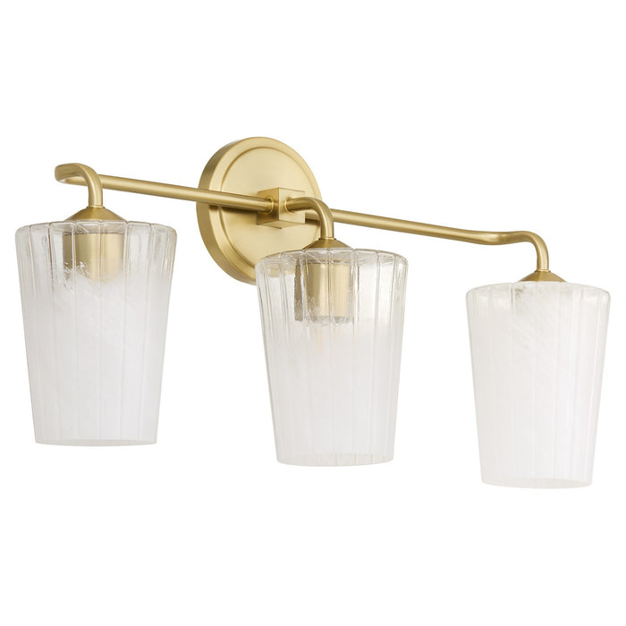 Myhouse Lighting Quorum - 5238-3-80 - Three Light Vanity - Providence - Aged Brass