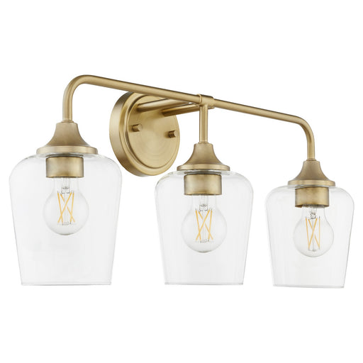 Myhouse Lighting Quorum - 5313-3-80 - Three Light Vanity - Raymond - Aged Brass