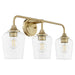 Myhouse Lighting Quorum - 5313-3-80 - Three Light Vanity - Raymond - Aged Brass