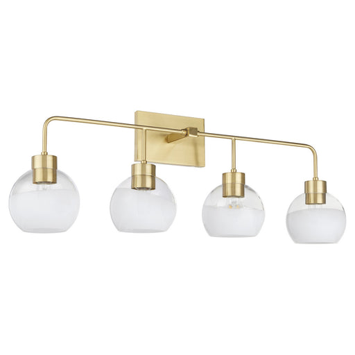 Myhouse Lighting Quorum - 532-4-180 - Four Light Vanity - Lacy - Aged Brass