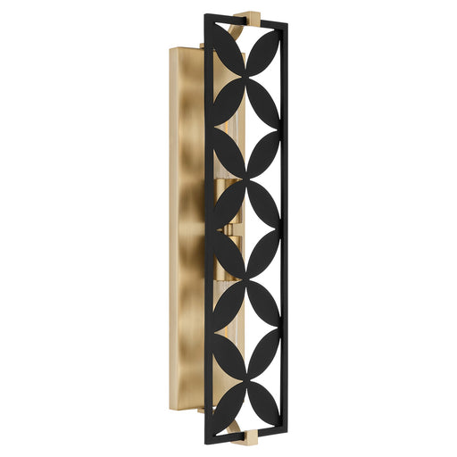 Myhouse Lighting Quorum - 583-2-5980 - Two Light Vanity - Mariposa - Matte Black w/Aged Brass