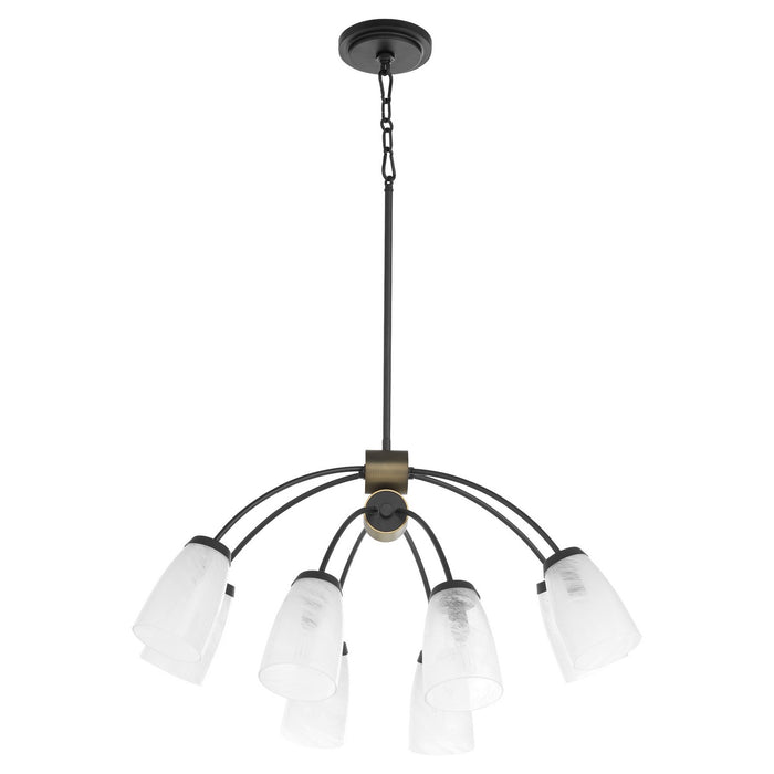 Myhouse Lighting Quorum - 6077-8-59 - Eight Light Chandelier - Arpeggio - Matte Black