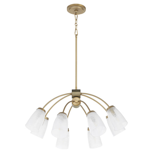 Myhouse Lighting Quorum - 6077-8-80 - Eight Light Chandelier - Arpeggio - Aged Brass