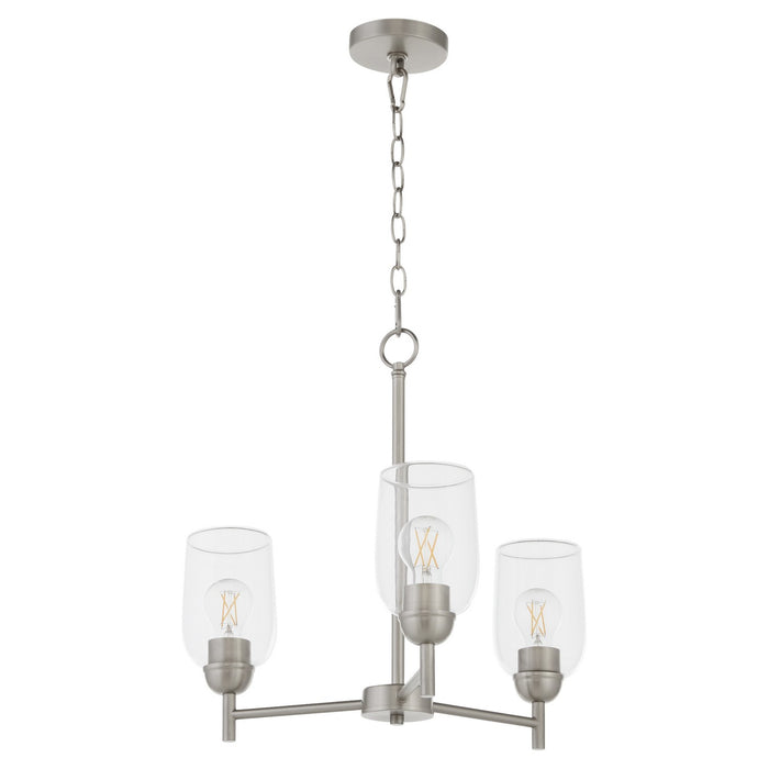 Myhouse Lighting Quorum - 6112-3-65 - Three Light Chandelier - Wallinger - Satin Nickel