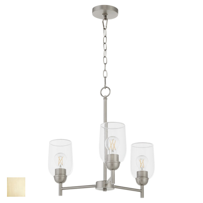 Myhouse Lighting Quorum - 6112-3-80 - Three Light Chandelier - Wallinger - Aged Brass