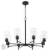 Myhouse Lighting Quorum - 6112-8-65 - Eight Light Chandelier - Wallinger - Satin Nickel