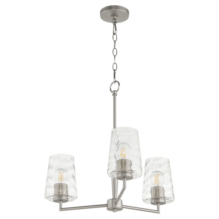 Myhouse Lighting Quorum - 6204-3-65 - Three Light Chandelier - Goodwin - Satin Nickel