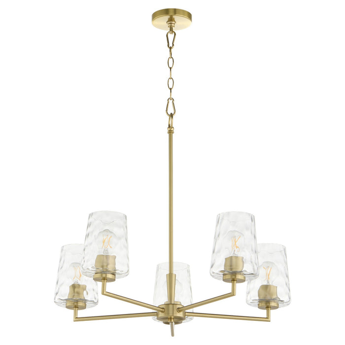 Myhouse Lighting Quorum - 6204-5-80 - Five Light Chandelier - Goodwin - Aged Brass