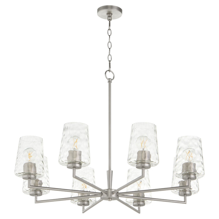 Myhouse Lighting Quorum - 6204-8-65 - Eight Light Chandelier - Goodwin - Satin Nickel