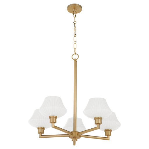 Myhouse Lighting Quorum - 6221-5-80 - Five Light Chandelier - Cassini - Aged Brass