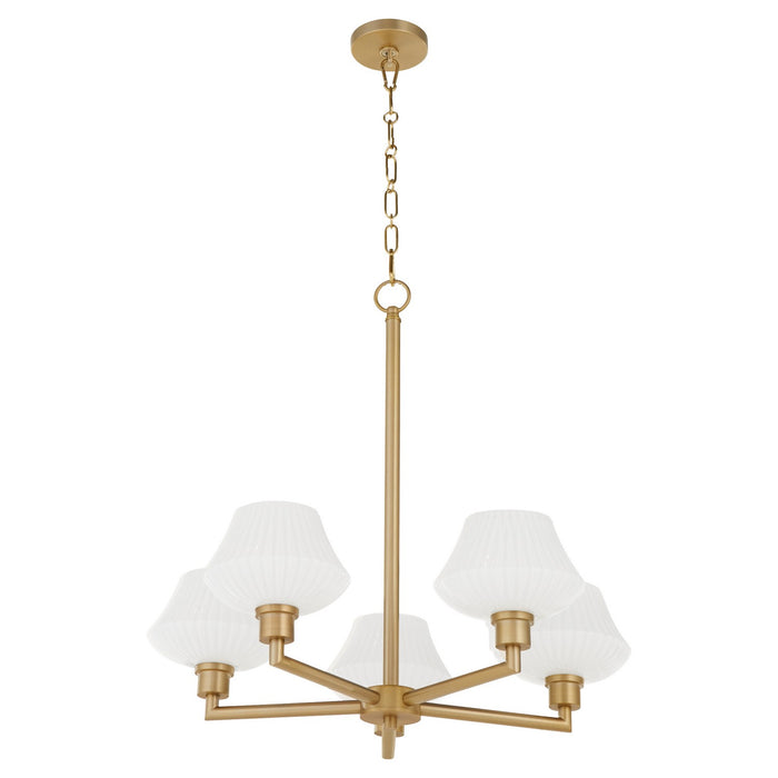 Myhouse Lighting Quorum - 6221-5-80 - Five Light Chandelier - Cassini - Aged Brass