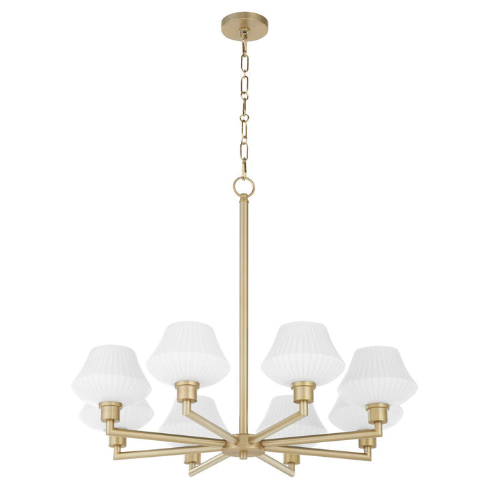 Myhouse Lighting Quorum - 6221-8-80 - Eight Light Chandelier - Cassini - Aged Brass