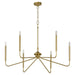 Myhouse Lighting Quorum - 6238-6-80 - Six Light Chandelier - Providence - Aged Brass