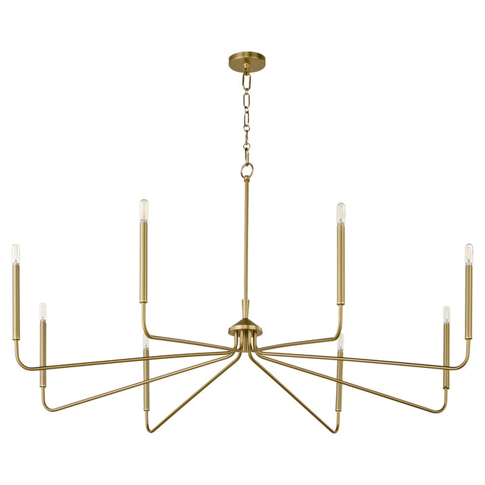 Myhouse Lighting Quorum - 6238-8-80 - Eight Light Chandelier - Providence - Aged Brass