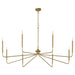 Myhouse Lighting Quorum - 6238-8-80 - Eight Light Chandelier - Providence - Aged Brass