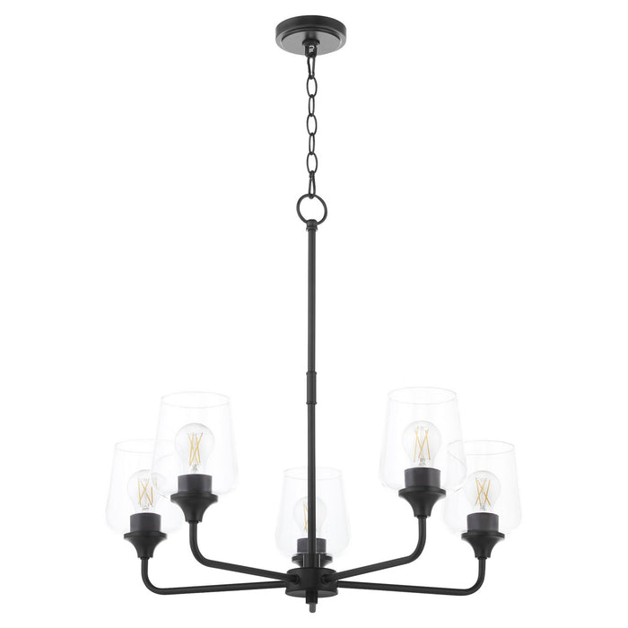 Myhouse Lighting Quorum - 6313-5-59 - Five Light Chandelier - Raymond - Matte Black