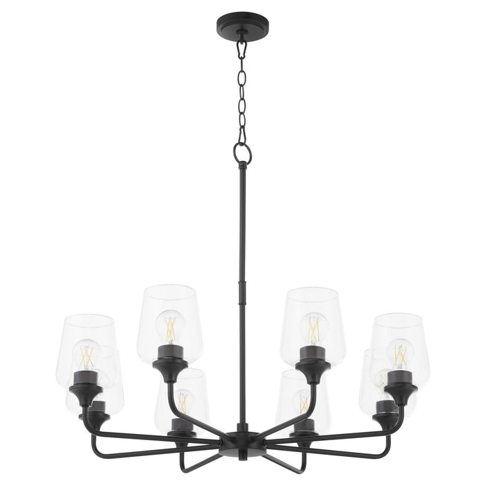 Myhouse Lighting Quorum - 6313-8-59 - Eight Light Chandelier - Raymond - Matte Black