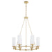 Myhouse Lighting Quorum - 667-6-80 - Six Light Chandelier - Lee Boulevard - Aged Brass