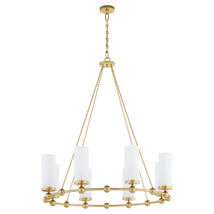 Myhouse Lighting Quorum - 667-8-80 - Eight Light Chandelier - Lee Boulevard - Aged Brass