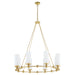 Myhouse Lighting Quorum - 667-8-80 - Eight Light Chandelier - Lee Boulevard - Aged Brass