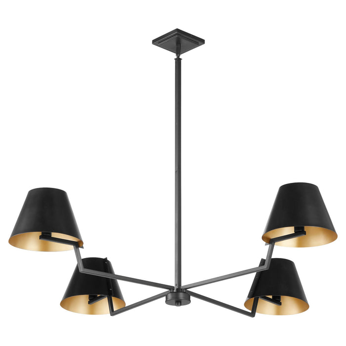 Myhouse Lighting Quorum - 668-4-59 - Four Light Chandelier - Bliss - Matte Black