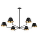 Myhouse Lighting Quorum - 668-6-59 - Six Light Chandelier - Bliss - Matte Black