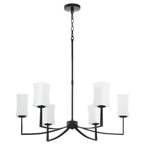 Myhouse Lighting Quorum - 681-6-59 - Six Light Chandelier - Ayala - Matte Black