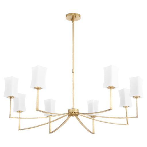 Myhouse Lighting Quorum - 681-8-74 - Eight Light Chandelier - Ayala - Gold Leaf