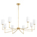 Myhouse Lighting Quorum - 681-8-74 - Eight Light Chandelier - Ayala - Gold Leaf