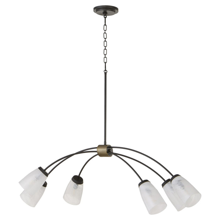 Myhouse Lighting Quorum - 6877-6-59 - Six Light Linear Chandelier - Arpeggio - Matte Black