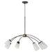 Myhouse Lighting Quorum - 6877-6-59 - Six Light Linear Chandelier - Arpeggio - Matte Black