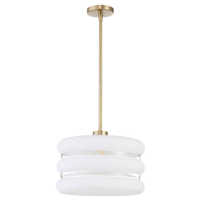 Myhouse Lighting Quorum - 806-80 - One Light Pendant - Gillis - Aged Brass