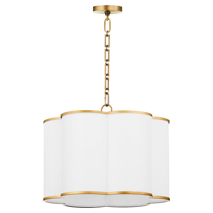 Myhouse Lighting Quorum - 8228-4-47 - Four Light Pendant - Belinder - Non-Lacquered Brass