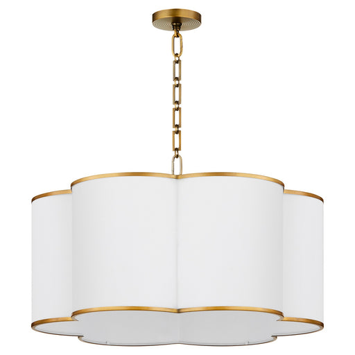 Myhouse Lighting Quorum - 8228-6-47 - Six Light Pendant - Belinder - Non-Lacquered Brass