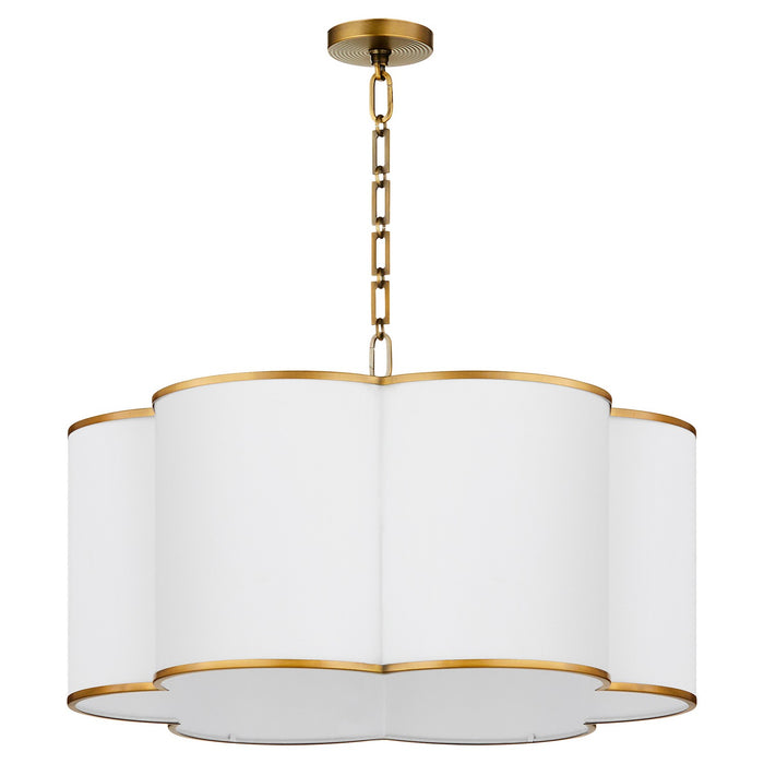 Myhouse Lighting Quorum - 8228-6-47 - Six Light Pendant - Belinder - Non-Lacquered Brass